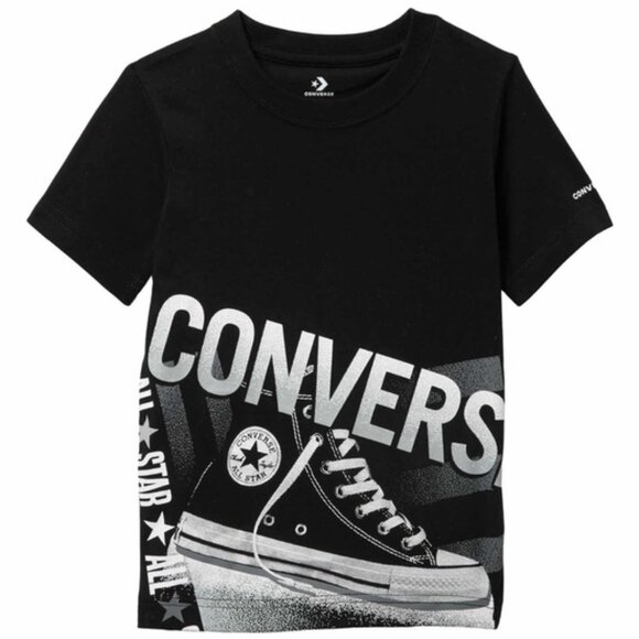 Converse Other - Converse RARE! NEW 1908 Worldwide T-Shirt Tee Boys size 6 (M) BLACK NWT
